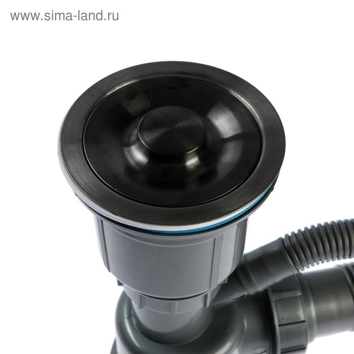 Мойка FABIA PROFI, 60х50 см, графит, врезная, S = 3,0 и 0,8 мм, сифон с переливом + корзина Мойка FABIA PROFI, 60х50 см, графит, врезная, S = 3,0 и 0,8 мм, сифон с переливом + корзина