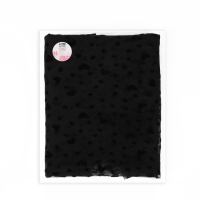 Сетка с флоком &laquo;Сердечки&raquo;, 150 см, 1 &plusmn; 0,2 м, цвет чёрный