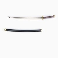 Сувенирное оружие мини "Катана Зеницу", 24 см, чёрная с сиреневым