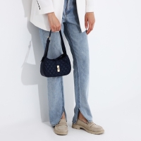 Сумка-багет на молнии, цвет синий Сумка-багет на молнии, цвет синий