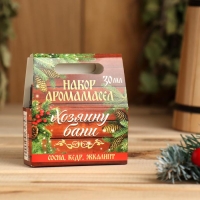 Набор эфирных масел 3 шт по 10 мл "Хозяинку бани!", сосна, кедр, эвкалипт Набор эфирных масел 3 шт по 10 мл "Хозяинку бани!", сосна, кедр, эвкалипт