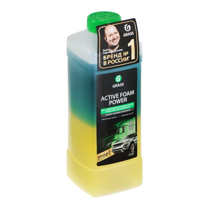 Шампунь для бесконтактной мойки Grass Active Foam Power, 1 л (1:60-1:125) Шампунь для бесконтактной мойки Grass Active Foam Power, 1 л (1:60-1:125)