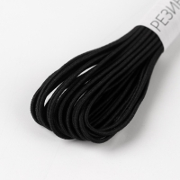 Резинка шляпная, 1 мм, 10 &plusmn; 0,5 м, цвет чёрный