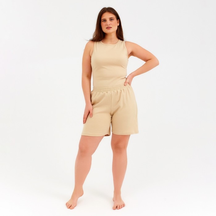 Шорты пижамные женские MINAKU: Home collection цвет бежевый, р-р 48 Шорты пижамные женские MINAKU: Home collection цвет бежевый, р-р 48