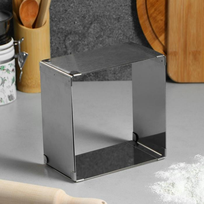 Форма для выпечки с регулировкой размера &laquo;Квадратная&raquo;, h-8,5 см, 16х16 - 28х28 см