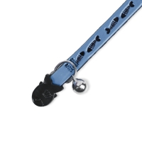 Ошейник кошачий со светоотражающим покрытием "Рыбки", 30 х 1 см,  голубой