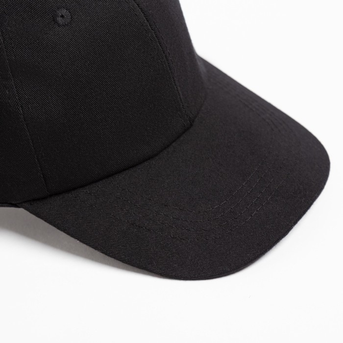 Кепка однотонная MINAKU, цвет чёрный, р-р 52-54 Кепка однотонная MINAKU, цвет чёрный, р-р 52-54