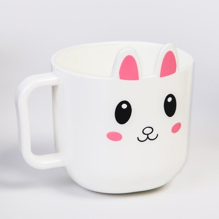 Кружка детская 260 мл., &laquo;Зайка&raquo;, цвет белый