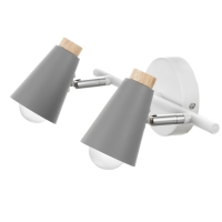 Спот "Конус" 2х40Вт Е27 серый 30х12х16 см Спот "Конус" 2х40Вт Е27 серый 30х12х16 см