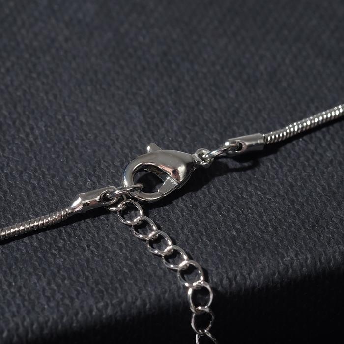 Кулон &laquo;Стразинка&raquo; крупная, цвет белый в серебре, 40 см