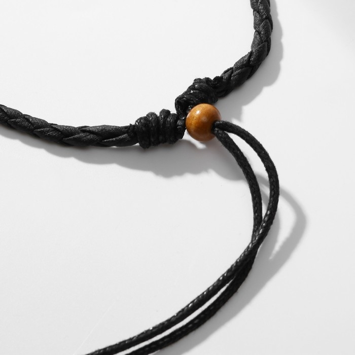 Кулон на шнурке &laquo;Унисекс&raquo; череп с бусинами, длина регулируется, 35 см