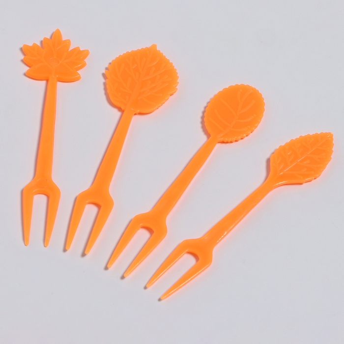 Шпажки &laquo;Осенние листья&raquo;, набор 50 шт., цвет оранжевый