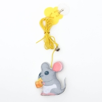 Дразнилка для кошек на креплении с бубенчиком "Мышка" с кошачьей мятой Дразнилка для кошек на креплении с бубенчиком "Мышка" с кошачьей мятой