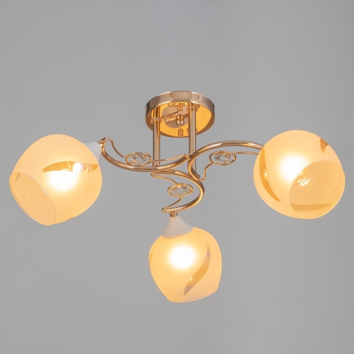 Люстра потолочная Николь 3хE27 40Вт Золото Люстра потолочная Николь 3хE27 40Вт Золото