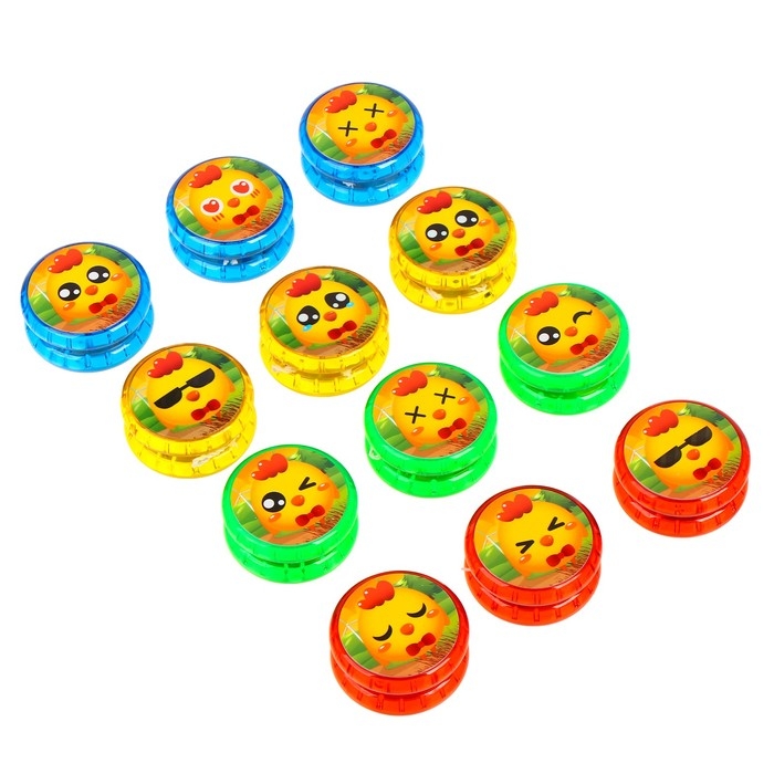 Йо-йо &laquo;Смайлик&raquo; световой, виды МИКС