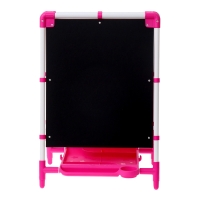 Мольберт детский двусторонний &laquo;Доска знаний&raquo;, регулируется по высоте, + учебные принадлежности, цвет розовый