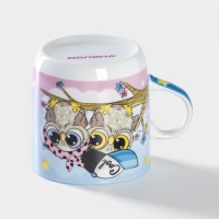 Набор детской посуды из керамики Доляна &laquo;Совы тинейджеры&raquo;, 3 предмета: кружка 230 мл, миска 400 мл, тарелка d=18 см