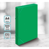 Папка-короб на резинке А4, 500мкм, Calligrata, корешок 25 мм, до 230 листов, тиснение "песок", зеленая Папка-короб на резинке А4, 500мкм, Calligrata, корешок 25 мм, до 230 листов, тиснение "песок", зеленая