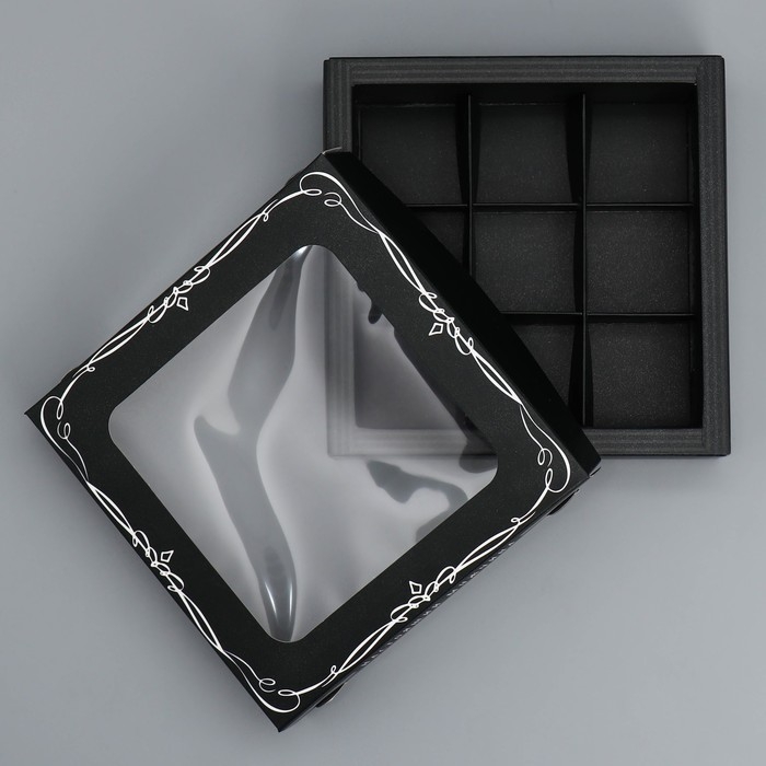 Коробка для конфет, кондитерская упаковка, 9 ячеек, &laquo;Самый лучший на свете&raquo;, 14.7 х 14.7 х 3.5 см