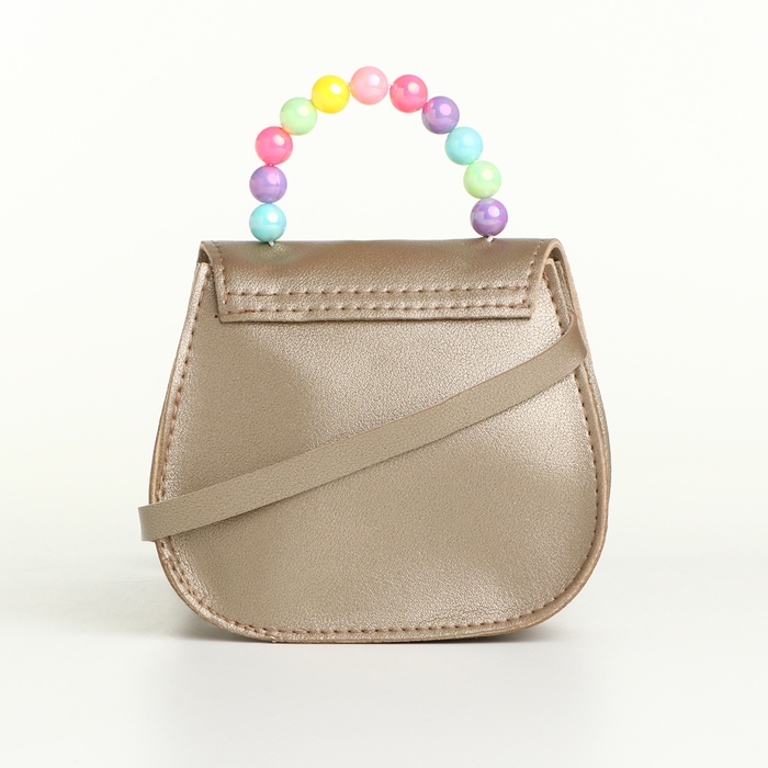 Сумка детская для девочки на клапане &laquo;Выбражулька&raquo;, цвет золотой