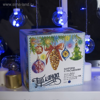 Гирлянда &laquo;Бахрома&raquo; 2.4 &times; 0.7 м с насадками &laquo;Шарики&raquo;, IP20, прозрачная нить, 108 LED, свечение синее, 8 режимов, 220 В