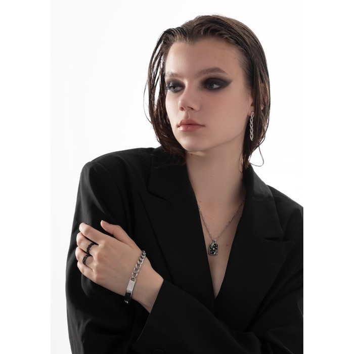 Браслет мужской «Брутал» цепь крупная, цвет серебро, 22 см Браслет мужской «Брутал» цепь крупная, цвет серебро, 22 см