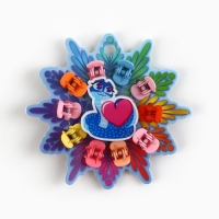 Заколка и крабики для волос новогодние &laquo;Снежинка&raquo; на Новый год, 10,4 х 9,8 см