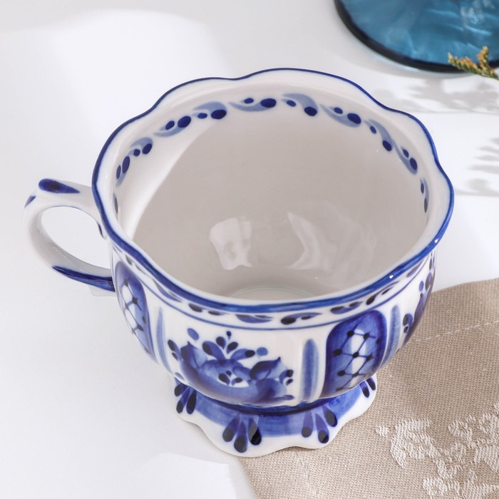 Чашка &laquo;Надежда&raquo;, 12х10х8 см, гжель
