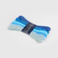 Набор ниток мулине хлопок 8±1м (наб 7шт цена за наб) cпектр синий TR Набор ниток мулине хлопок 8±1м (наб 7шт цена за наб) cпектр синий TR