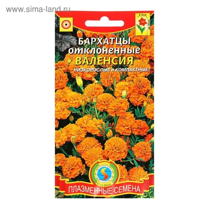 Семена Бархатцы низкорослые "Валенсия", 45 шт