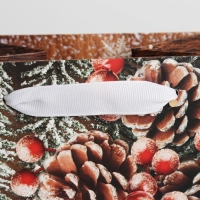 Пакет под бутылку крафтовый &laquo;Снежного счастья в новом году&raquo;, 13 х 35 х 10 см