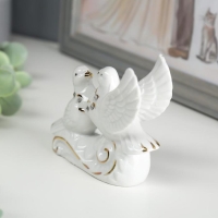 Фигурка керамика &laquo;2 голубя воркуют&raquo;, со стразами, 3.5&times;9.7&times;8.5 см