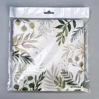 Тарелка одноразовая бумажная квадратная "Эко",21 см