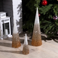 Светодиодная фигура «Бежевые конусы» 30, 45, 60 см, текстиль, металл, 220 В, свечение тёплое белое Светодиодная фигура «Бежевые конусы» 30, 45, 60 см, текстиль, металл, 220 В, свечение тёплое белое