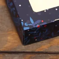 Коробка складная &laquo;Олени&raquo;, 20&times;12&times;4 см с окном