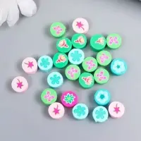 Бусины для творчества PVC "Бабочки и цветочки" набор 25 шт 0,5х0,9х0,9 см