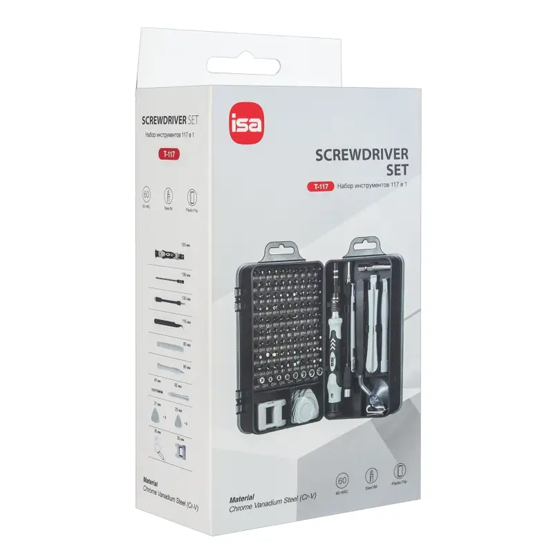 Набор инструментов 117 в 1 ISA Арт.611114 (48шт/кор)