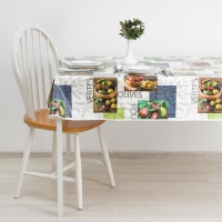 Скатерть на нетканой основе многоразовая с бейкой &laquo;Мажор&raquo;, 135&times;110(+/-5) см, цвет микс