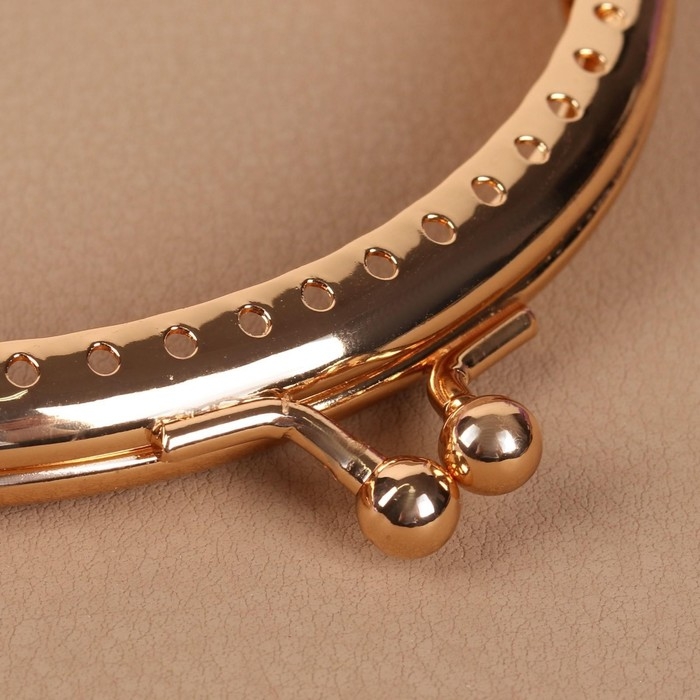 Фермуар пришивной «Полукруг», 10 см, цвет золотистый Фермуар пришивной «Полукруг», 10 см, цвет золотистый