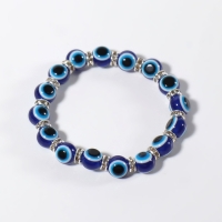 Браслет-оберег &laquo;Детский&raquo; глазки, цвет синий в серебре, d=3 см