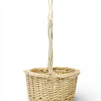 Корзина плетеная ива 15 х 15 х _ см, ручка h=14 см белый