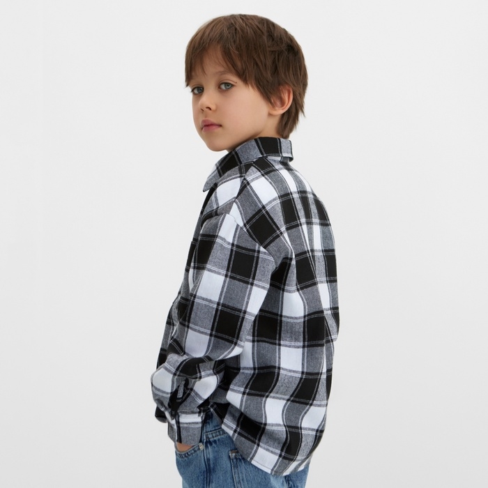 Рубашка для мальчика в клетку KAFTAN, р. 32 (110-116 см)