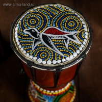 Сувенирный музыкальный инструмент "Барабан Джембе Цветочный узор" 11x11x20 см МИКС Сувенирный музыкальный инструмент "Барабан Джембе Цветочный узор" 11x11x20 см МИКС