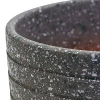 Горшок цветочный  с поддоном 1,6 л, серый керамика "Пряности" (М)