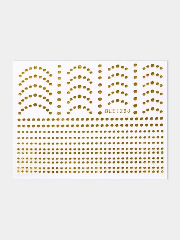 Наклейки для ногтей &laquo;Бусинка&raquo;, металлизированные, цвет золотистый