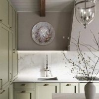 Часы настенные "Lavanda", прованс, интерьерные, плавный ход, d-45 см, цветочный дизайн