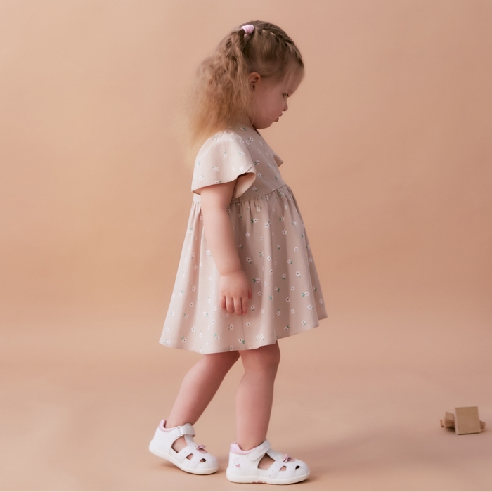 Платье детское Крошка Я Платье детское Крошка Я "Цветы", р. 68-74, бежевый