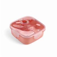 Ланч-бокс с клапаном, 3 секции, "Хомячок", 14 х 14 х 5 см