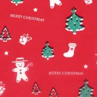 Бумага упаковочная тишью "Пряничный человечек", красная, 50 х 66 см