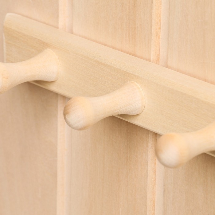 Вешалка горизонтальная 3 крючка, липа Вешалка горизонтальная 3 крючка, липа "Добропаровъ"